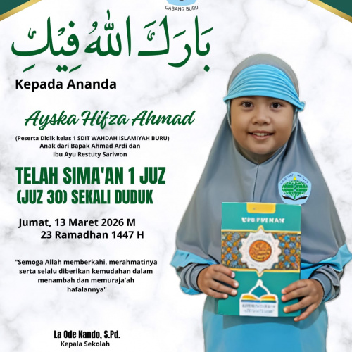 SDIT  Wahdah Islamiyah Buru Gelar Tasmi’ Al-Qur’an, Siswa Perdengarkan Hafalan 1 Juz Sekali Duduk