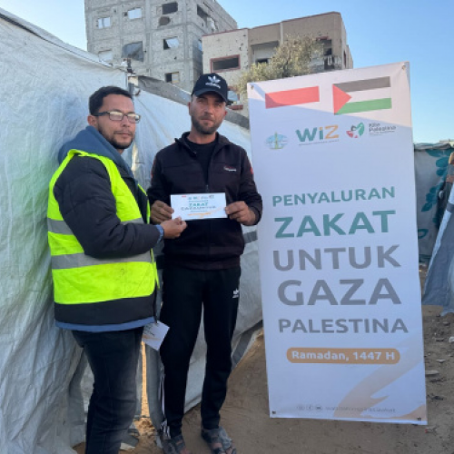 Gandeng Mitra Lokal, Laznas WIZ – KITA Palestina Distribusi Bantuan Tunai Zakat bagi Korban di Gaza