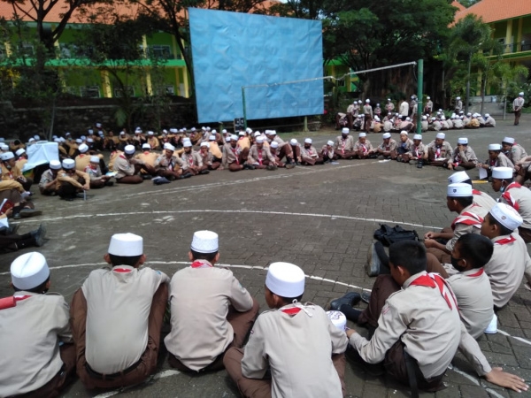Santri Elkisi Mojokerto Ikuti Latihan Siaga Bencana