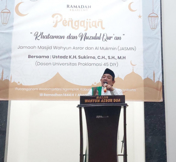 Warga Pucanganom Yogyakarta Sukses Adakan Khataman dan Nuzulul Quran di Masjid Wahyun Asror