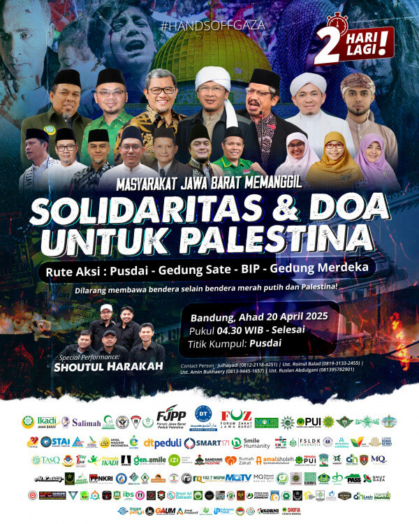 Puluhan Ribu Warga Jabar Siap Padati Aksi Solidaritas Palestina di Bandung
