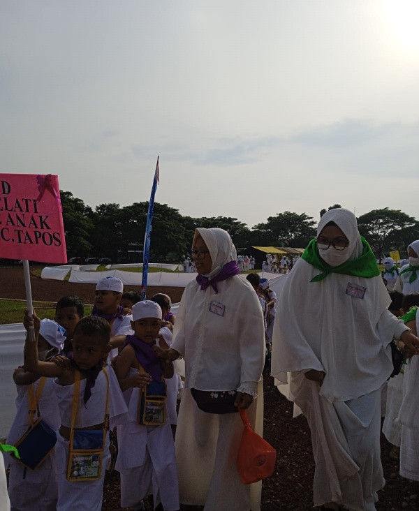 (Gambar) PAUD IBQ Al Ihsan Depok Ikuti Karnaval Manasik Haji