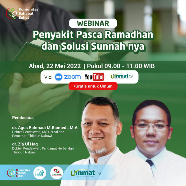 Webinar Klinik Sehat: Penyakit Pasca Ramadhan dan Solusi Sunnahnya