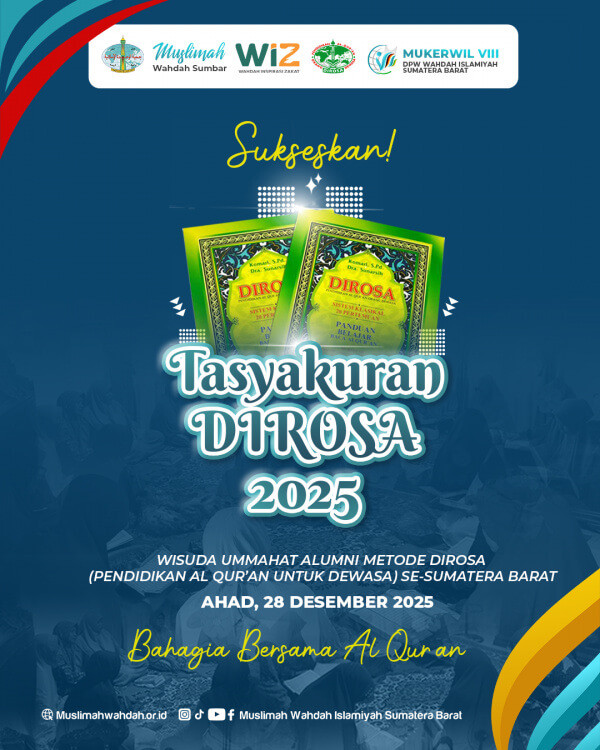 Tasyakuran DIROSA 2025: Wisuda Keempat Ummahat se-Sumatera Barat Akan Digelar di Padang