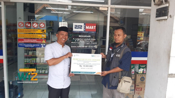 Melalui WIZ, DKM Asy Syakirin,dan  212 Mart Sumbang 10 Juta  Korban Longsor