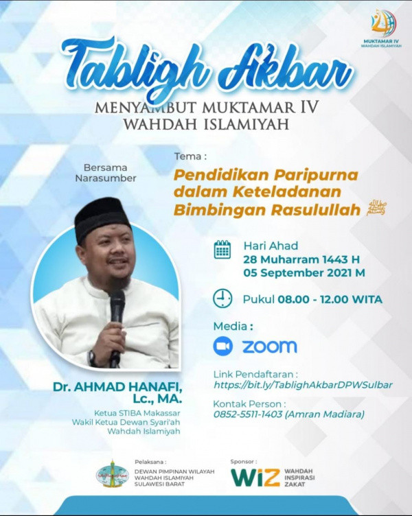 Sekprov Dijadwalkan Buka Tabligh Akbar Wahdah Islamiyah Sulawesi Barat