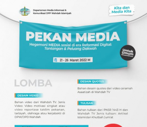 Semarakkan Tabligh Akbar Menyambut Ramadan 1443 H, Medikom DPP Gelar Pekan Media Wahdah