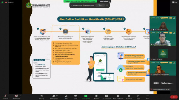 BAZNAS dan BPJPH Gelar Webinar Perluasan Pasar Produk UMKM