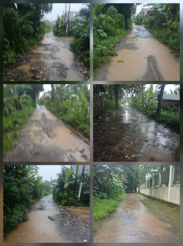 30 KK Warga dan Santri SMP–SMA Terdampak, Jalan H. Iyang Pakansari Rusak Bertahun-tahun