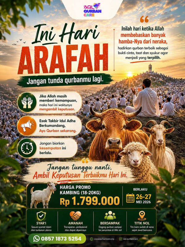 UBN: Hari Arafah Momentum Terbesar Pembebasan dari Api Neraka