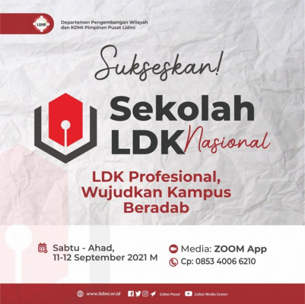 Siap Melahirkan Kader Profesional, LIDMI Akan Mengadakan Sekolah LDK Nasional