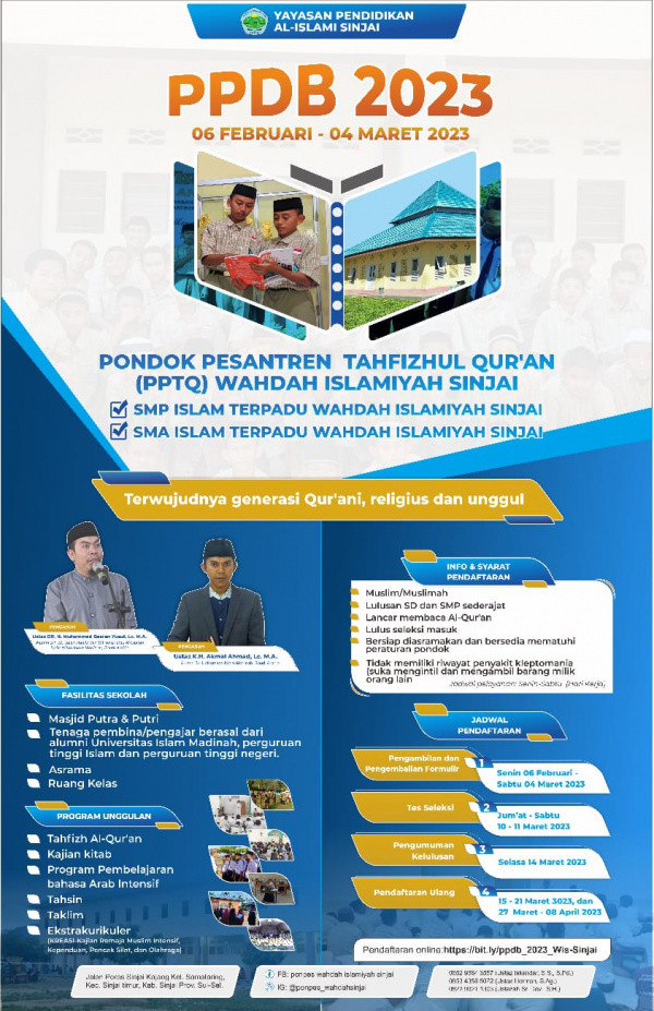 (Info) Sekolah SMP SMA IT Unggul Di Sinjai