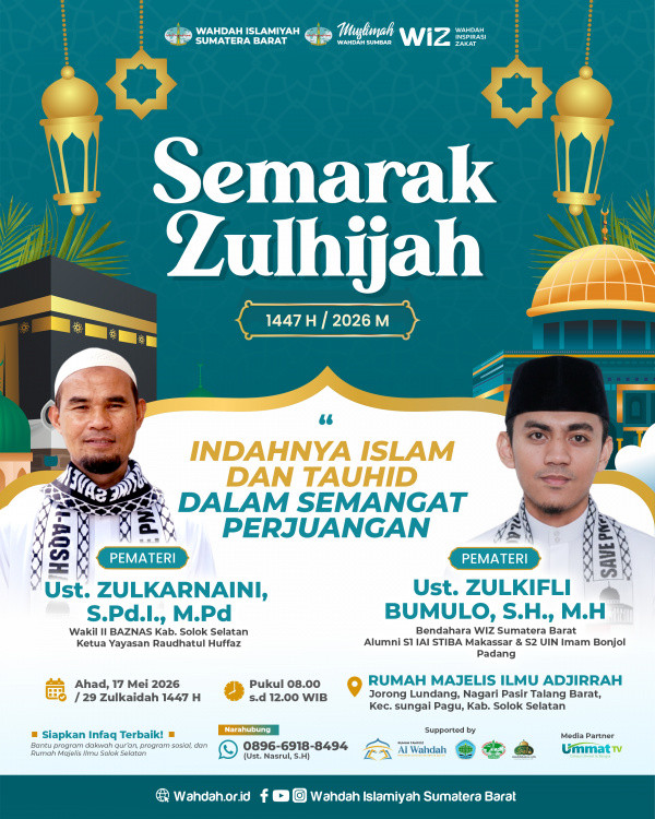 Semarak Kajian Zulhijjah DPW WI Sumbar Akan Digelar di Solok Selatan