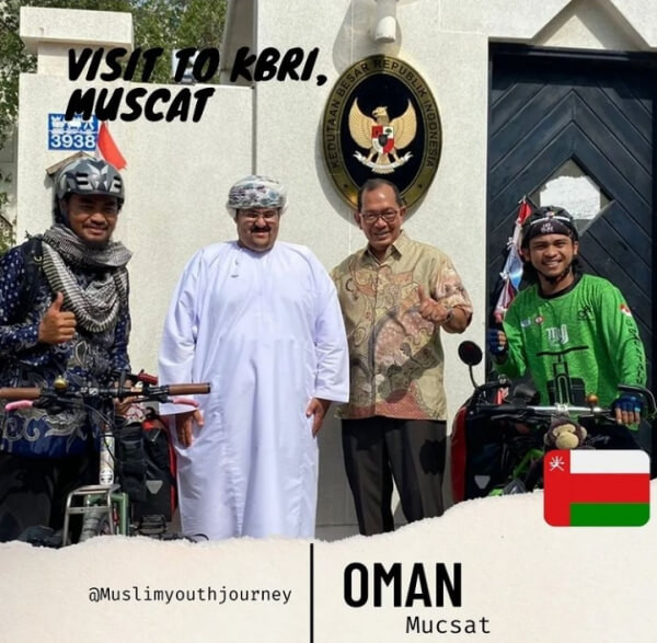 Sudah di Oman, Dua Kader Muda Wahdah Islamiyah Gowes Sepeda ke Tanah Suci