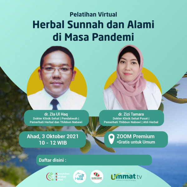 Pelatihan Virtual: Herbal Sunnah dan Alami di Masa Pandemi