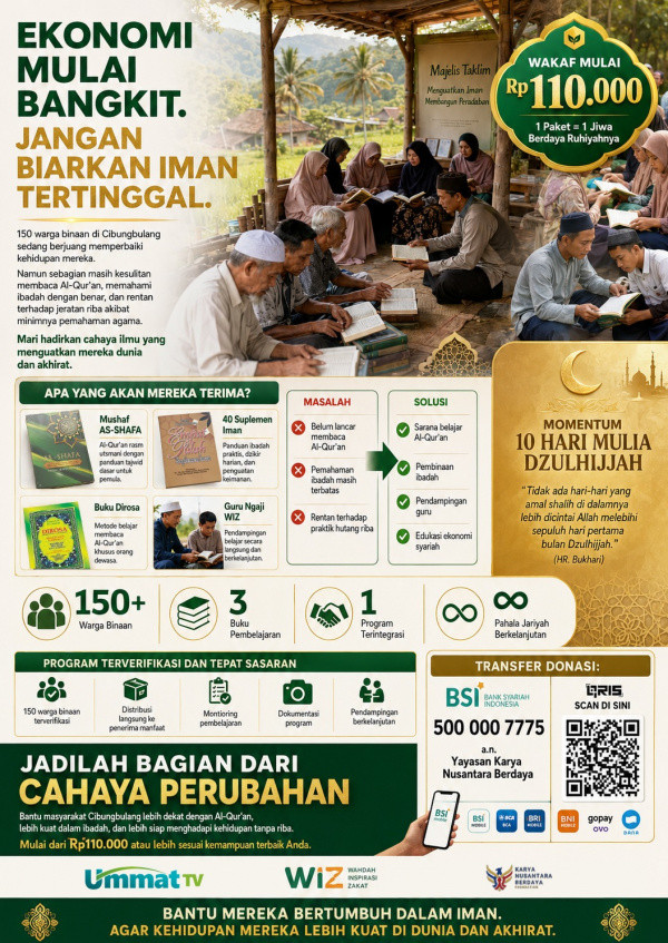 Kolaborasi Ummat TV Peduli, KNB Foundation, dan WIZ Bogor Hadirkan Gerakan Wakaf yang Menginspirasi