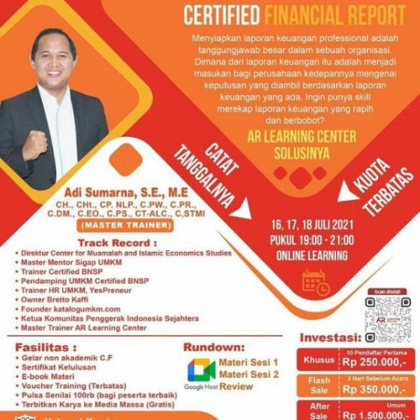 AR Learning Center Adakan Certified Financial Report Secara Virtual
