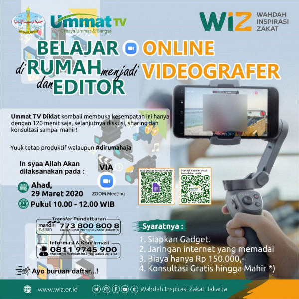 Berdiam Di Rumah, Tetap Bisa Nambah Skil Jadi Videografer