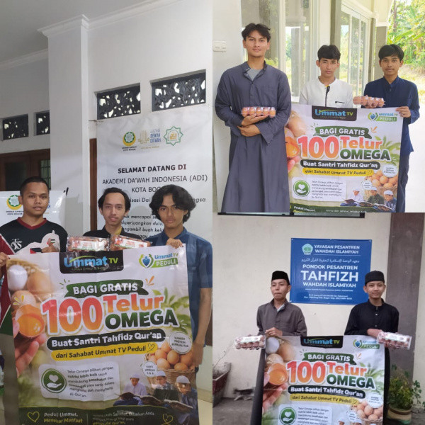 BPRS Amanah Ummah dan Ummat TV Peduli Sapa Pesantren di Bogor, Bagikan 300 Butir Telur