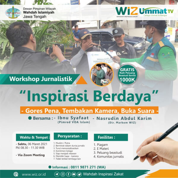 (Info) Workshop Jurnalistik "INSPIRASI BERDAYA" Gores Pena, Tembakan Kamera, Buka Suara -