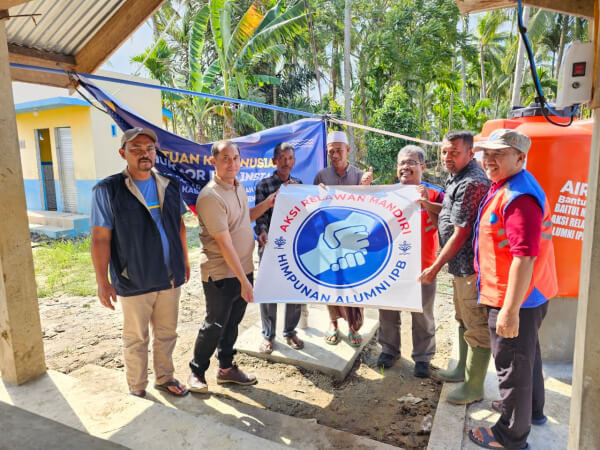 Bantuan Air Bersih dari ARM HA-IPB Rampungkan Instalasi Sumur Bor di Cot Ara Kuta Bireun Aceh