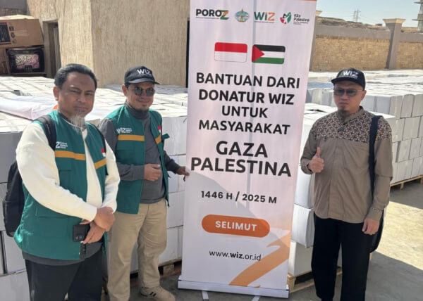 WIZ dan KITA Palestina Salurkan  22 Ton Gandum dan Alat Tidur Untuk Warga Gaza