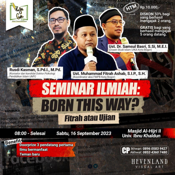 (Info) Jangan Lupa Sabtu  Besok SEMINAR ILMIAH : BORN THIS WAY